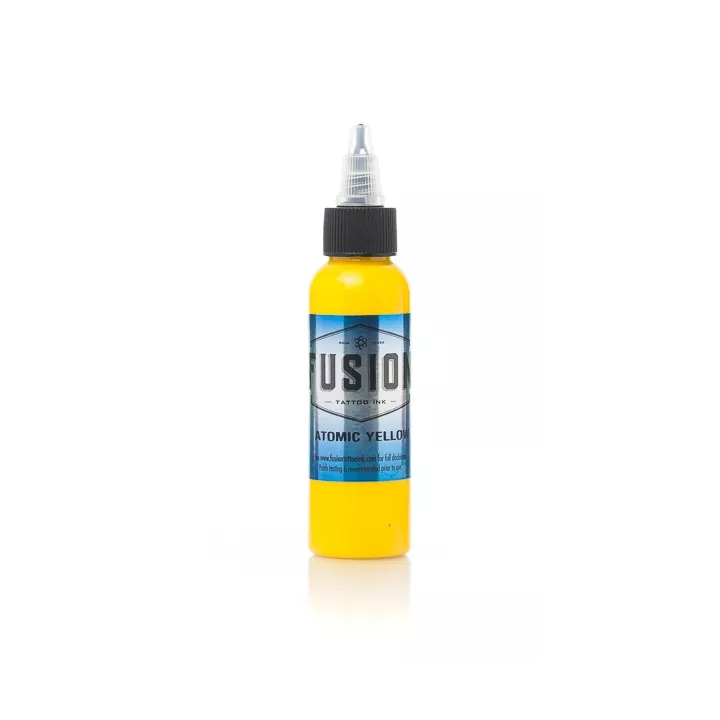 Fusion Atomic Yellow 30ml Ink Baker Tattoo Supply